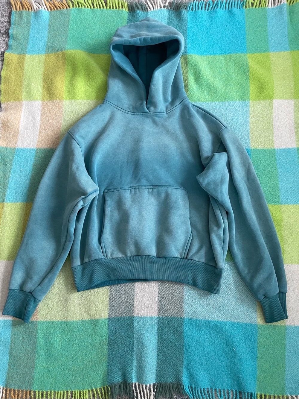 Humane Blanks Pullover Heavyweight Vintage Green Wash Hoodie Men’s